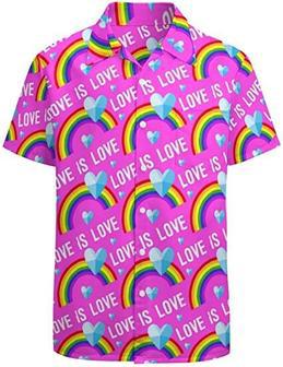 Love Is Love Pride Hawaii Shirts For Gay Man, Lesbian Love Hawaiian Shirt, Gift For Lgbtq Pride Month | Newhawaiianshirts UK