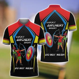 Lucky Archery Polo Shirt Funny Do Not Wash, Idea Gift For Men Love Archery - Monsterry