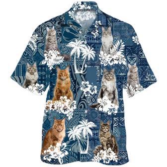 Maine Coons Hawaiian Shirt, Cat Hawaii Shirt, Cat Breeds In Hawaii Shirts, Hawaiian Shirts For Summer | Newhawaiianshirts CA