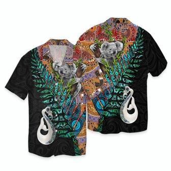 New Zealand Maori Manaia And Australian Indigenouskoala Hawaiian Shirt | Newhawaiianshirts UK