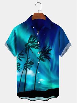 Ombre Coconut Tree Hawaiian Shirt, Beach Hawaiian Shirt, Aloha Hawaii Shirt | Newhawaiianshirts UK