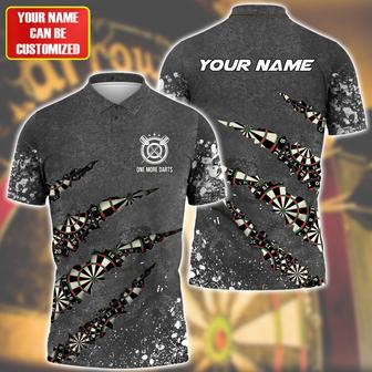 One More Darts Personalized Name Polo Shirt For Darts Player, Shirt For Son And Husband, Love Dart T Shirt - Monsterry UK