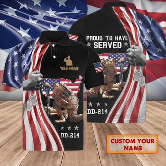 Patriotic Vet Proud Polo Shirt Show Your Support For Veterans - Monsterry AU