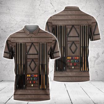 Personalized Billiard Tool Wooden Pattern Polo Shirt, Funny Idea Shirt For Billiards - Monsterry UK