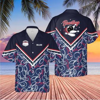 Personalized Bowling Pattern Custom Hawaiian Shirts | Newhawaiianshirts