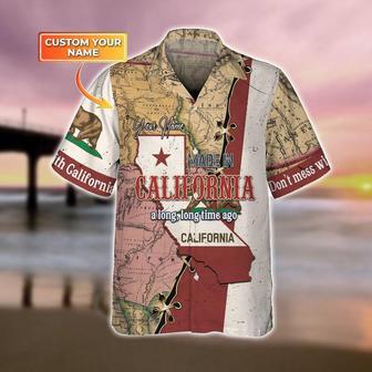 Personalized California Full Printed Hawaiian Shirt, California Usa Map Aloha Hawaiian Shirt For Summer | Newhawaiianshirts DE