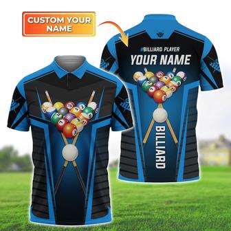 Personalized Name Multicolor Polo Shirt, Best Shirt For Billiard Player Coolspod - Monsterry UK