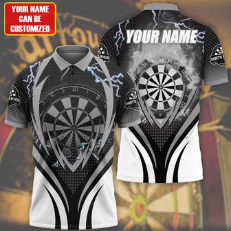 Personalized Name Polo Shirt For Darts Teams, Dart And Thunder Multi Color For Dart Player - Monsterry CA