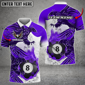 Personalized Name Team Billiards Fiery Wings Multicolor Polo Shirt, Perfect Shirt For Billiard Lovers - Monsterry