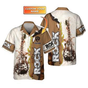 Personalized Premium Rock Music Hw Hawaiian Shirt, Rock Musican Hawaiian Shirt | Newhawaiianshirts UK