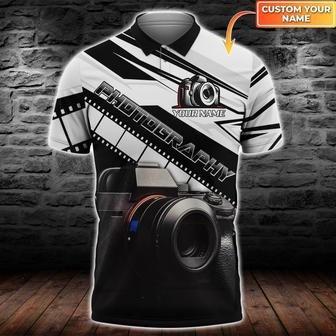 Photo T-Shirt Personalized Name Photography Polo Shirt - Monsterry