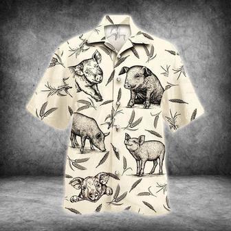 Pig Hawaiian Shirt, Pig Summer Shirts, Aloha Hawaiian Shirts For Men, | Newhawaiianshirts CA