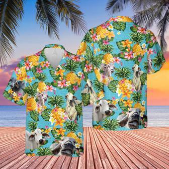 Pineapple Hawaiian Theme For Brahman Cattle Lovers All Printed Hawaiian Shirt | Newhawaiianshirts CA