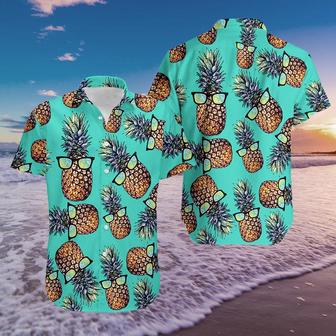 Pineapple Wear Sunglasses Tropical Full Printing Hawaiian Shirts | Newhawaiianshirts DE