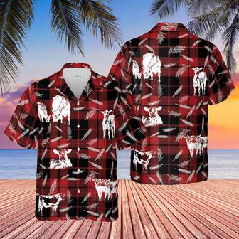 Plaid Pattern Black Angus All Over Printed Hawaiian Shirt | Newhawaiianshirts DE