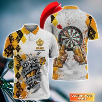 Play Darts Drink Beer Polo Shirt For Darts Player, Dart Team Shirts, Polo Shirt - Monsterry