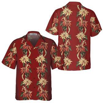 Poinsettia Christmas Hawaii Shirt, Xmas Hawaiian Shirts | Newhawaiianshirts UK