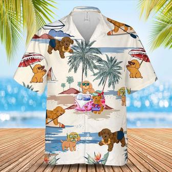 Poodle Toy Summer Beach Hawaiian Shirt, Short Sleeve Dog Full Print Aloha Beach Shirt For Dog Lovers | Newhawaiianshirts UK