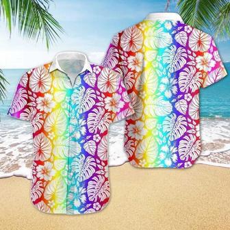 Pride Lgbt Hawaiian, Lgbt Leaves Watercolor Nice Ornamental Hawaiian Shirt | Newhawaiianshirts AU