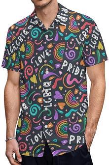 Pride Lgbtq Rainbow Hawaiian Shirt, Love Hawaiian Shirt For Lesbian, Gift For Couple Gay Man, Lesbian Gift | Newhawaiianshirts AU