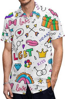 Pride Rainbow Lips Hawaiian T Shirt, Trans Pride Hawaii Shirt For Pride Month, Transgender Pride Shirts | Newhawaiianshirts DE