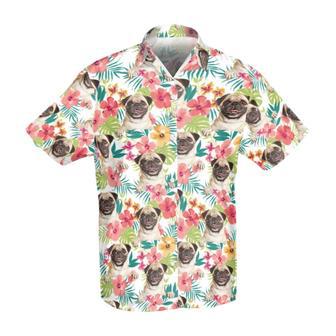 Pug Dog Hawaiian Shirt For Men, Women, Pug Dog Aloha Shirt Summer Casual Button Down Shirts, Hawaii Beach Shirt | Newhawaiianshirts AU