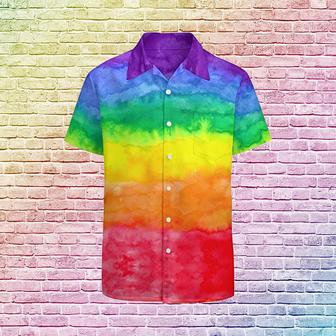 Rainbow Color Hawaiian Shirt, Hawaii Shirt For Gaymer, Lesbian Rainbow Hawaiian T Shirt | Newhawaiianshirts AU