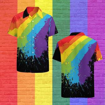 Rainbow Gaymer Lgbt Pride Hawaiian Vintage Shirt Mens Button Down Plus Size Tropical Hawaii Beach Shirts | Newhawaiianshirts