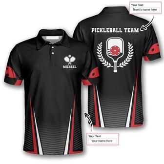 Red Black Blue Sport Style Custom Pickleball Shirts For Men - Monsterry UK
