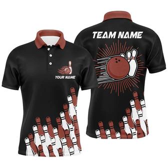Retro Bowling Team Multicolor Option Polo Shirt, Customized Name Shirt, Idea Gift For Bowling Lovers - Monsterry DE