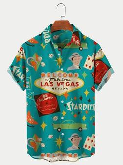 Retro Las Vegas Hawaiian Shirt, Hawaii Shirt For Men, Gift For Him | Newhawaiianshirts AU