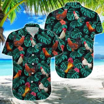 Rooster Hawaiian Shirts, Rooster Lovers Gift, Chicken Hawaiian Shirt, Chicken Summer Shirt For Men And Women | Newhawaiianshirts UK