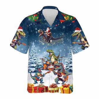 Santa Dinosaurs Christmas Hawaiian Shirts, Xmas Hawaiian Shirts | Newhawaiianshirts DE