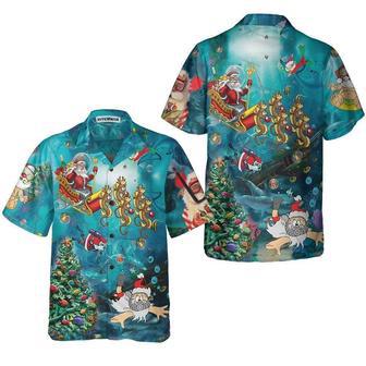 Scuba Diving Santa Claus Christmas Undersea Hawaiian Shirt, Xmas Hawaiian Shirts | Newhawaiianshirts DE