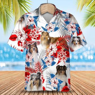 Shetland Sheepdog Hawaiian Shirt, Cool Dog In Aloha Beach Shirt Full Printed, Dog Hawaii Shirt | Newhawaiianshirts AU