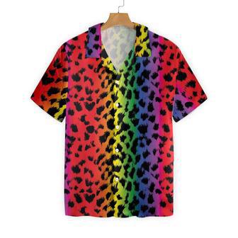 Shirt For Gay, Cool Leopard Skin With Rainbow Color Lgbt Hawaiian Shirt | Newhawaiianshirts