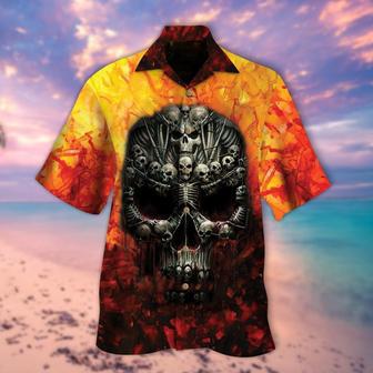 Skeleton Shaped Skull All Over Printed Hawaiian Shirt, Cool Skeleton Hawaii Shirts | Newhawaiianshirts CA