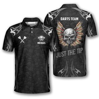 Skull Angel Wings Custom Darts Shirts For Men, Just A Tip Dart Shirt - Monsterry CA