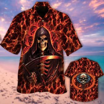 Skull Hook Fir Hawaiian Shirt, Hawaii Shirt For Halloween | Newhawaiianshirts AU