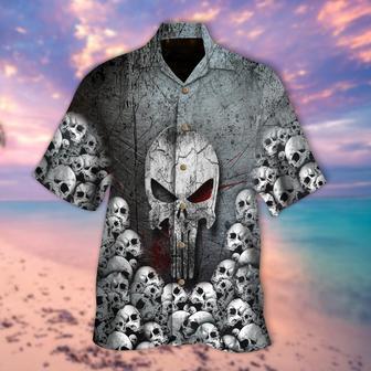 Skull Silver Hawaiian Shirt, Cute Skull Hawaii Aloha Beach Shirt | Newhawaiianshirts AU