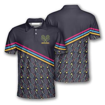 Tennis Seamless Pattern Custom Polo Tennis Shirts For Men - Monsterry CA