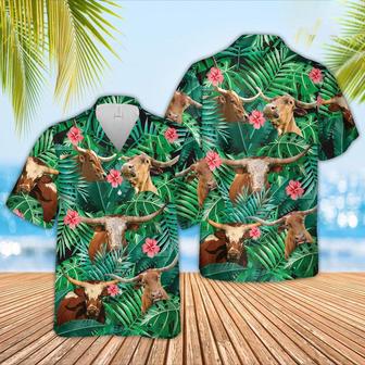 Texas Longhorn Hawaiian Shirt, Farm Hawaiian Shirt, Farmer Hawaii | Newhawaiianshirts AU