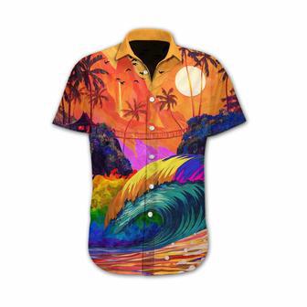 The Beauty Of Nature Lgbt Sunset Design Hawaiian Shirt | Newhawaiianshirts DE