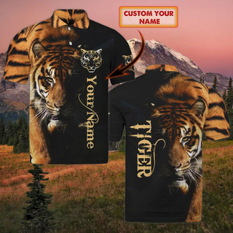 Tiger Lover Shirt Personalized Name Polo Shirt For Tiger Lover - Monsterry