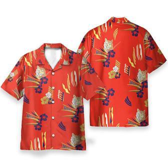 Tony Montana Red Hawaiian Aloha Shirts | Newhawaiianshirts