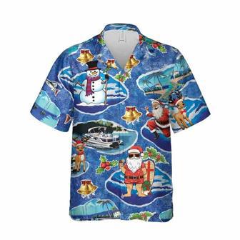 Tropical Christmas Button Hawaiian Shirt, Xmas Hawaiian Shirts | Newhawaiianshirts DE