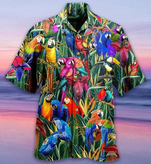 Tropical Parrots In Summer Hawaiian Aloha Shirts | Newhawaiianshirts CA