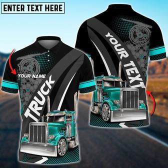 Truck Color Personalized Name Shirt For Truck Driver, Trucking Gift Polo Shirt - Monsterry UK