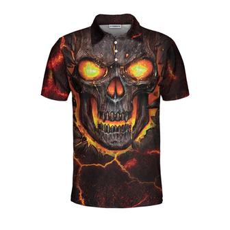 Tucking Fen Pin Polo Shirt, Skull Bowling Polo Shirt Design, Scary Halloween Gift For Bowling Lovers Coolspod - Monsterry