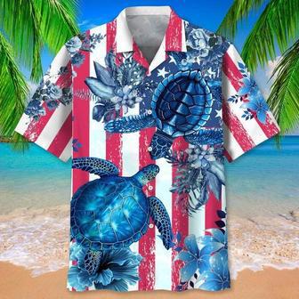 Turtle Usa Nature Hawaiian Shirts For Men And Woman, Sea Turtle Hawaiian Shirts, Summer Turtle Aloha Beach Shirt | Newhawaiianshirts AU